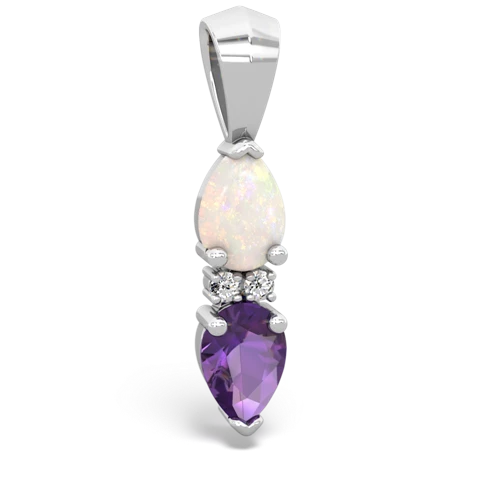 opal-amethyst bowtie pendant