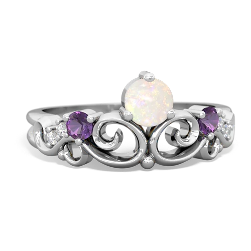 opal-amethyst crown keepsake ring