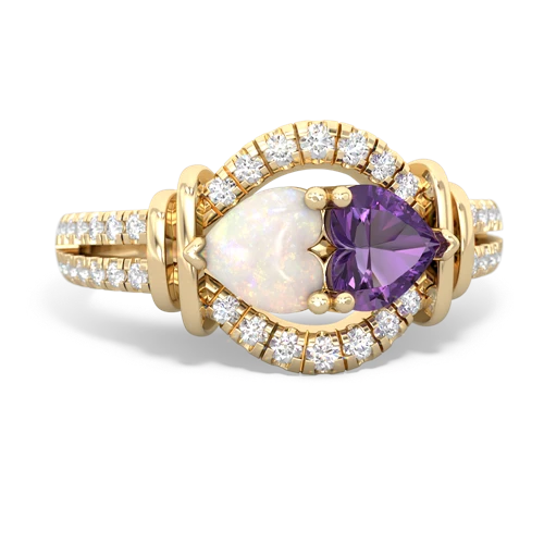 opal-amethyst pave keepsake ring