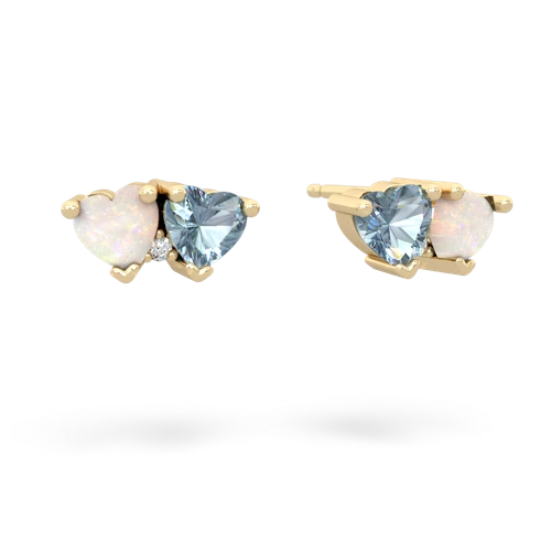 opal-aquamarine  earrings