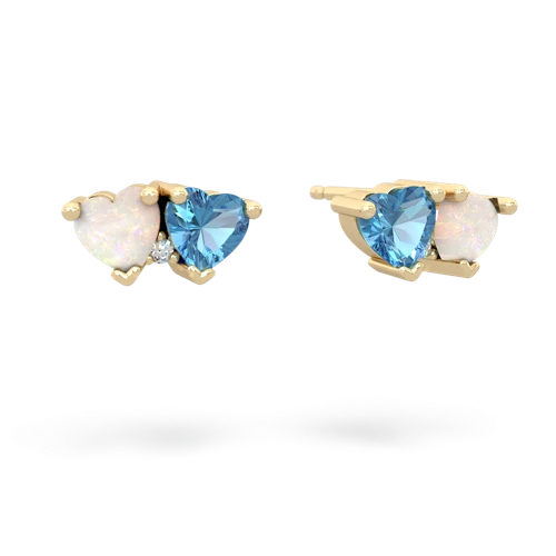 opal-blue topaz  earrings