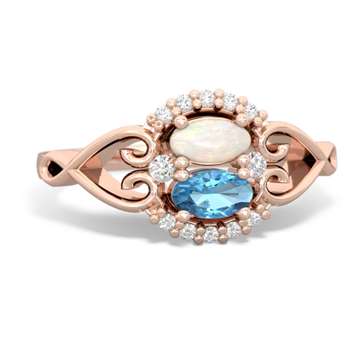 opal-blue topaz antique keepsake ring