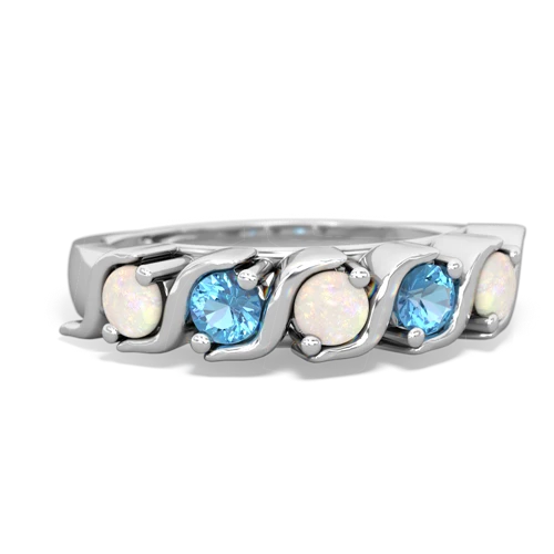 opal-blue topaz timeless ring