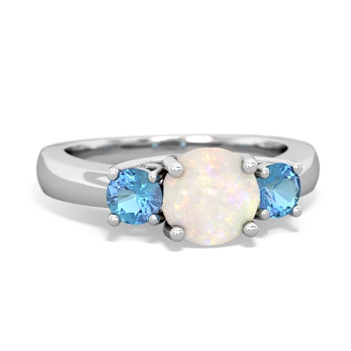 opal-blue topaz timeless ring