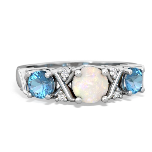 opal-blue topaz timeless ring