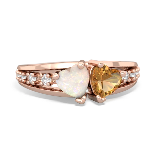 opal-citrine modern ring