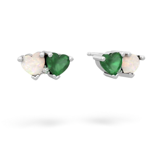 opal-emerald  earrings