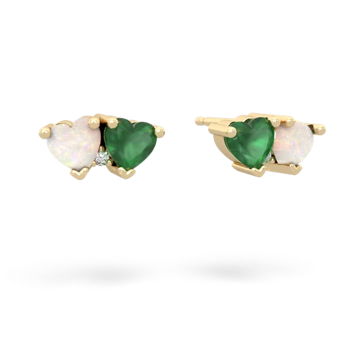 opal-emerald  earrings