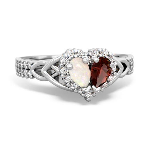 opal-garnet keepsake engagement ring