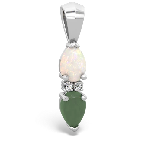 opal-jade bowtie pendant