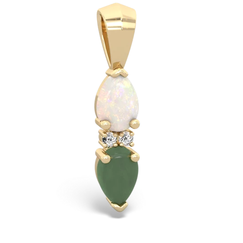 opal-jade bowtie pendant