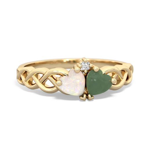 opal-jade celtic braid ring