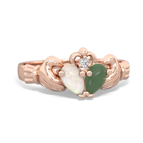 opal-jade claddagh ring