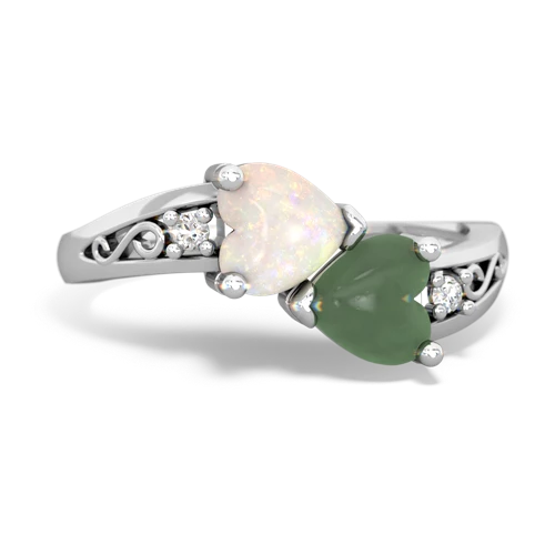 opal-jade filligree ring