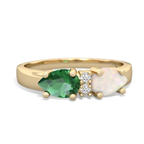 opal-lab emerald timeless ring