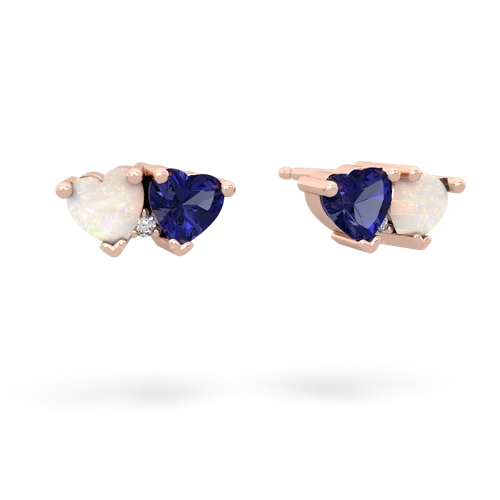 opal-lab sapphire  earrings