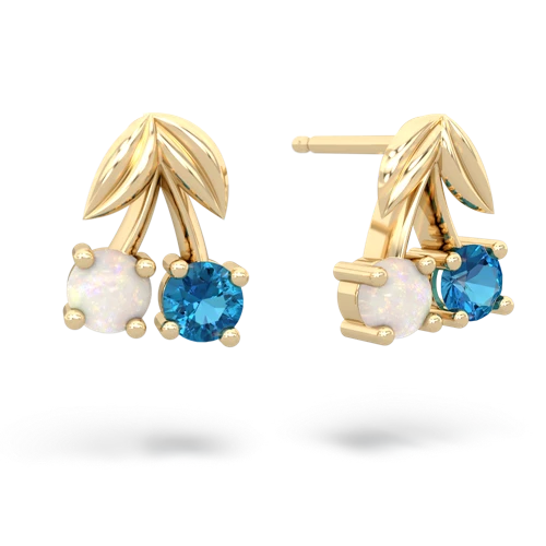 opal-london topaz cherries earrings