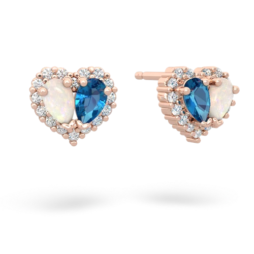 opal-london topaz halo-heart earrings