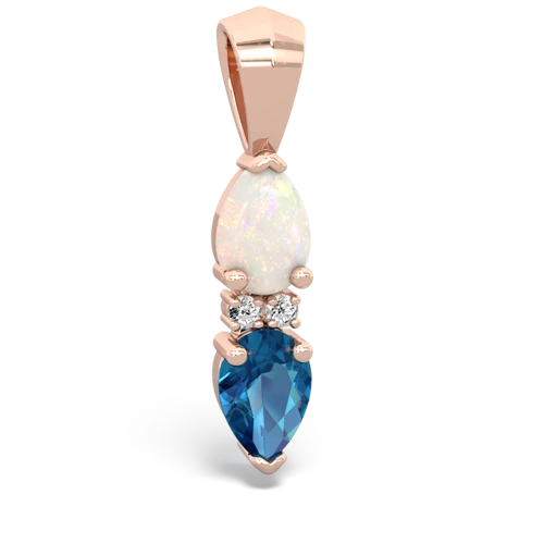 opal-london topaz bowtie pendant