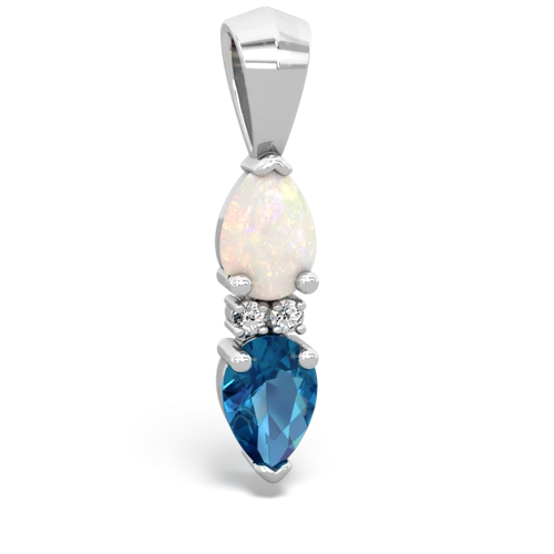 opal-london topaz bowtie pendant