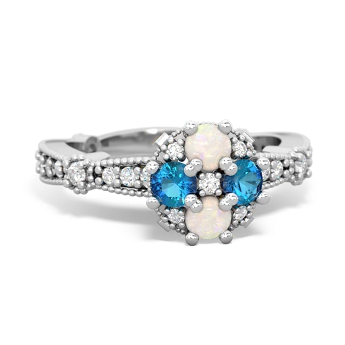 opal-london topaz art deco engagement ring