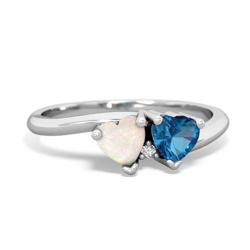 opal-london topaz sweethearts promise ring