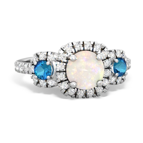 opal-london topaz three stone regal ring