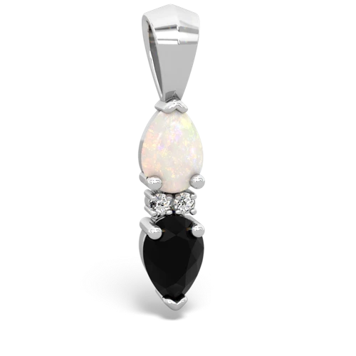 opal-onyx bowtie pendant