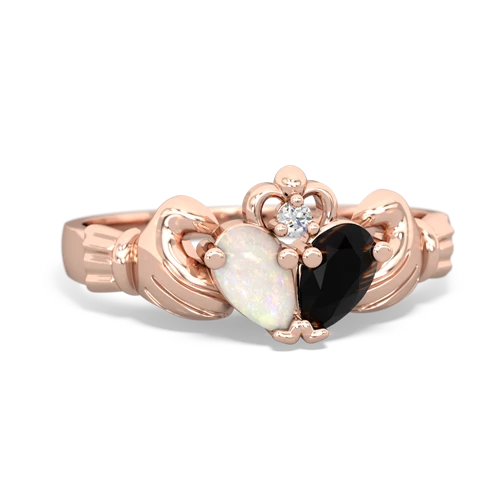 opal-onyx claddagh ring