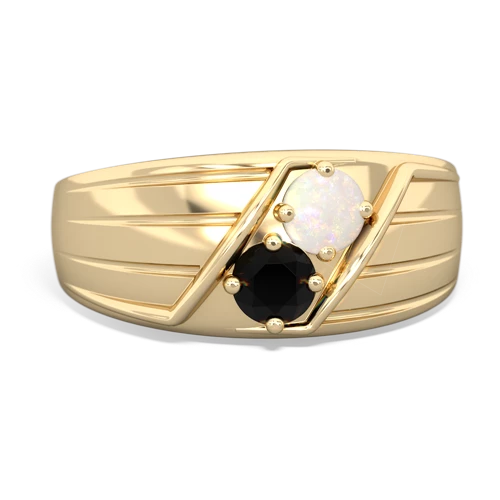 opal-onyx mens ring