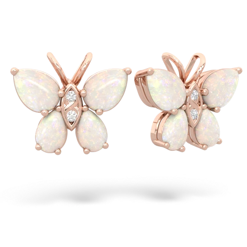 opal-opal butterfly earrings