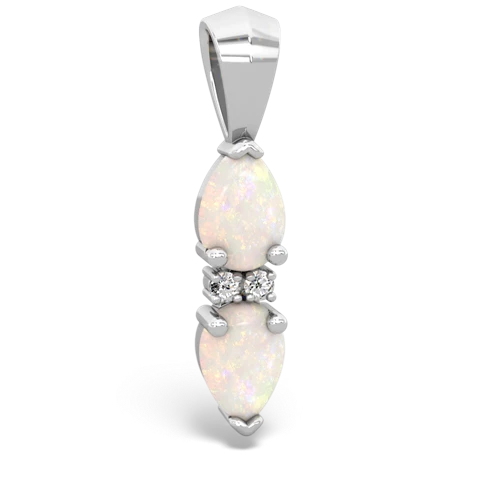 opal-opal bowtie pendant