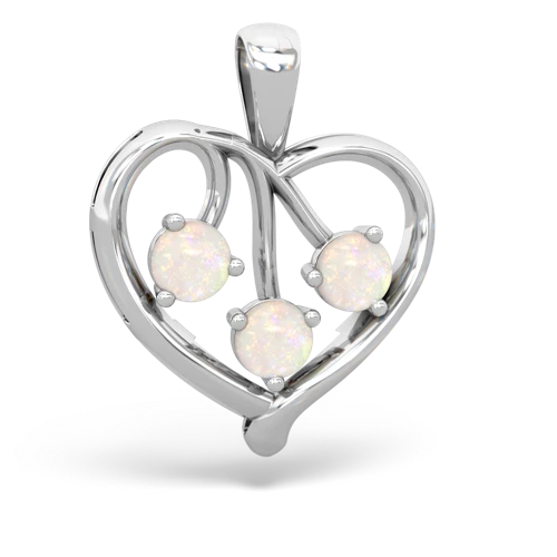 garnet-sapphire love heart pendant