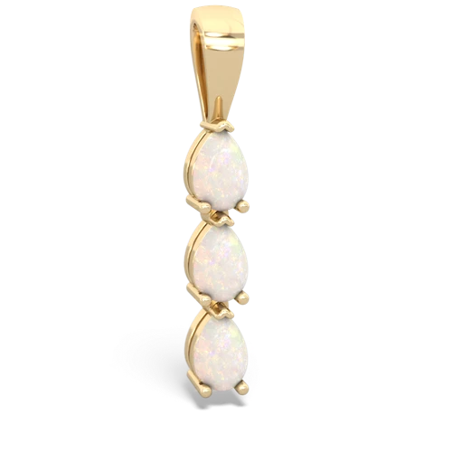 peridot-white topaz three stone pendant
