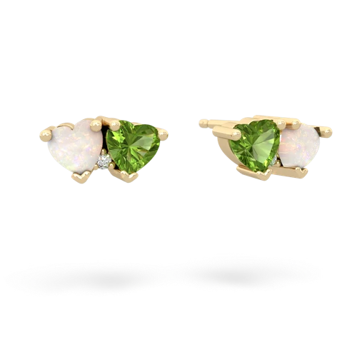 opal-peridot  earrings