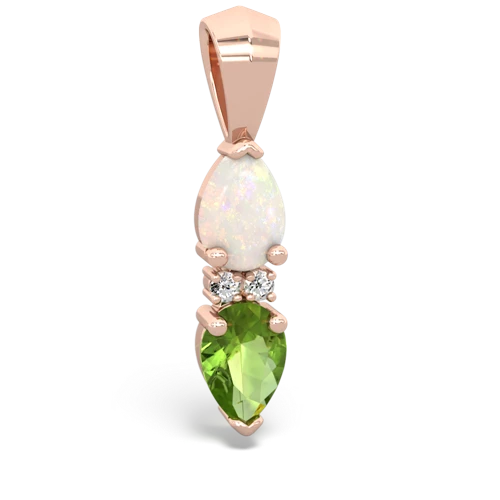 opal-peridot bowtie pendant