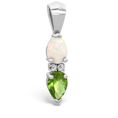 opal-peridot bowtie pendant