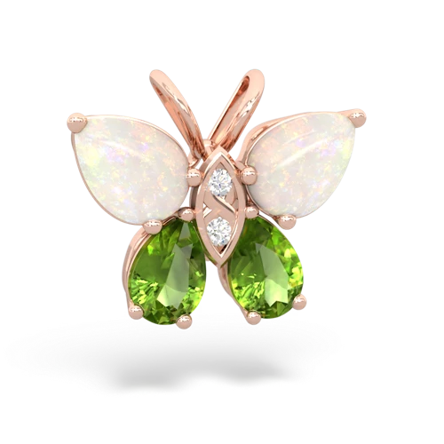 opal-peridot butterfly pendant