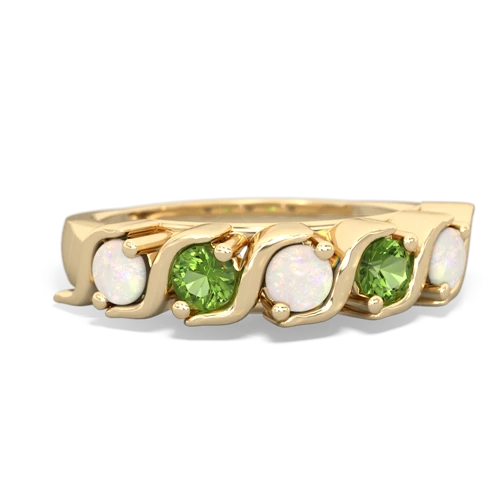 opal-peridot timeless ring