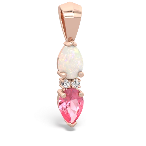 opal-pink sapphire bowtie pendant