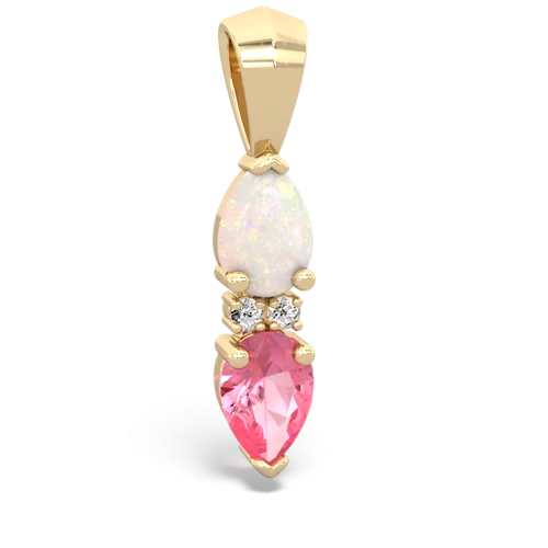 opal-pink sapphire bowtie pendant