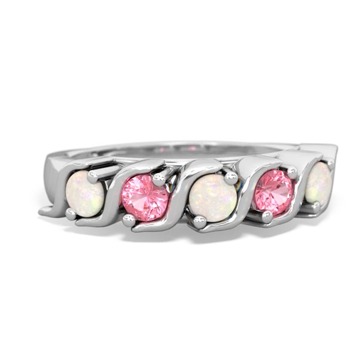 opal-pink sapphire timeless ring