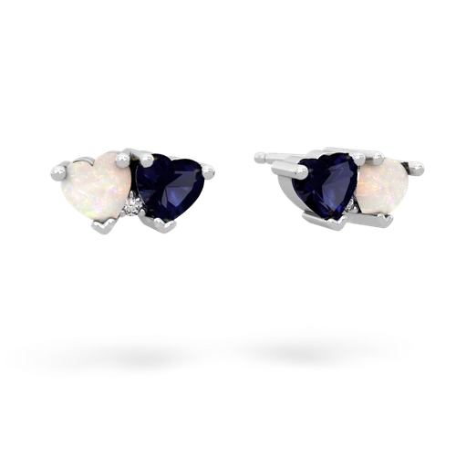 opal-sapphire  earrings