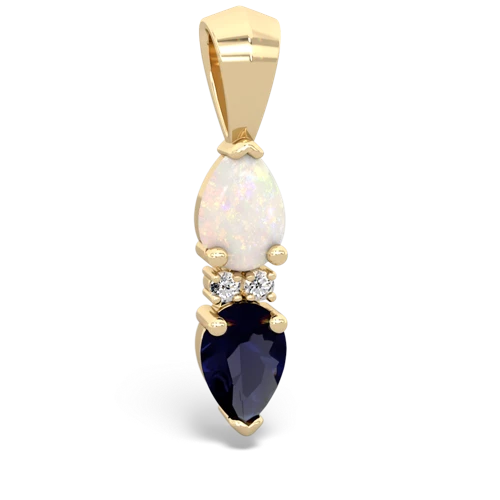 opal-sapphire bowtie pendant
