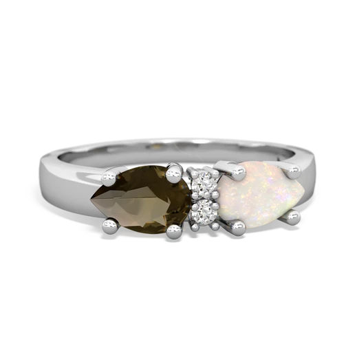 opal-smoky quartz timeless ring