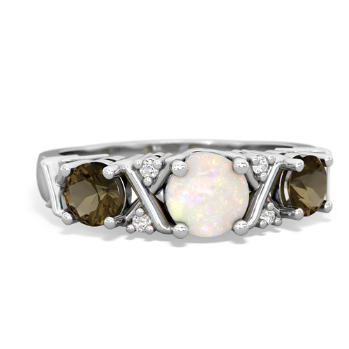 opal-smoky quartz timeless ring