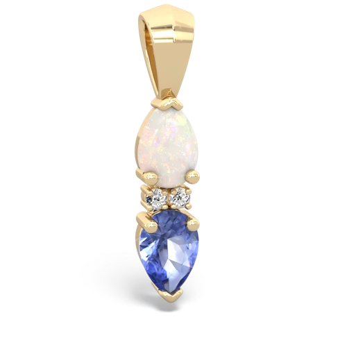 opal-tanzanite bowtie pendant
