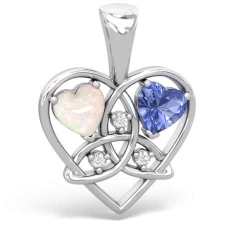 opal-tanzanite celtic heart pendant