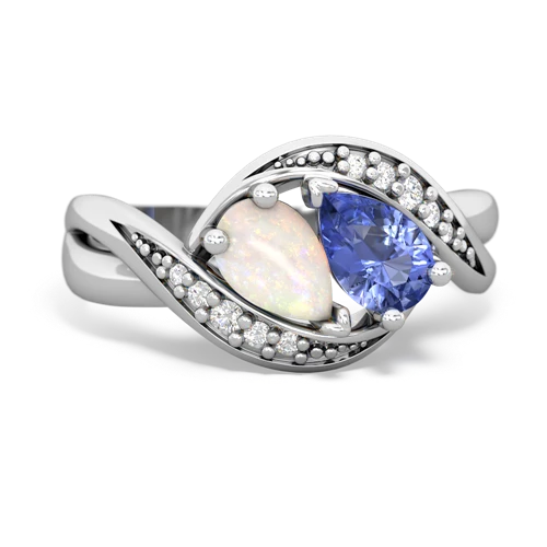 opal-tanzanite keepsake curls ring