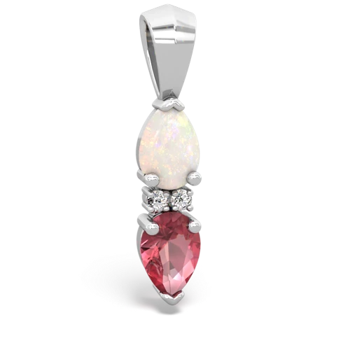opal-tourmaline bowtie pendant